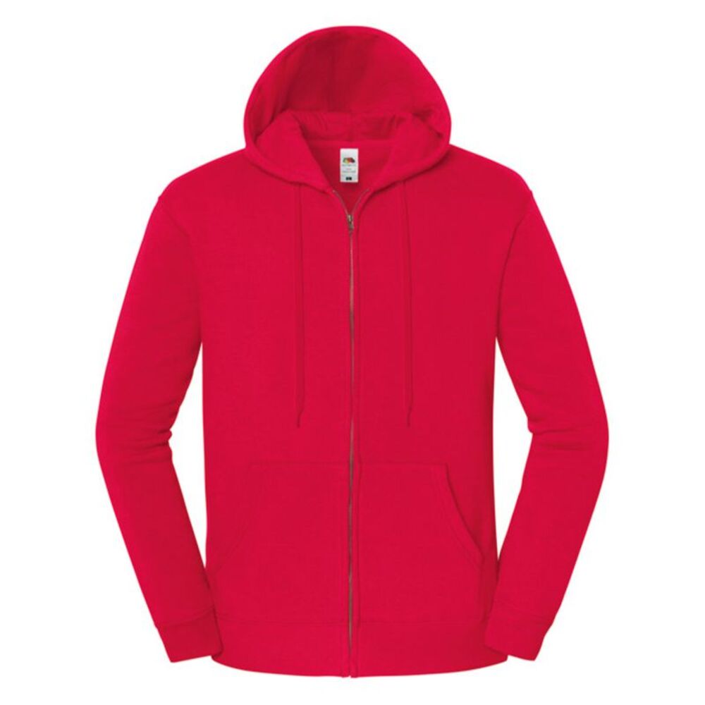 Fruit of the Loom Mens Iconic   Sweat Jacket / Red